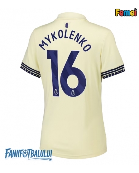 Everton Vitaliy Mykolenko #16 Tricou Fotbal Replică 2025-26 Femei Deplasare